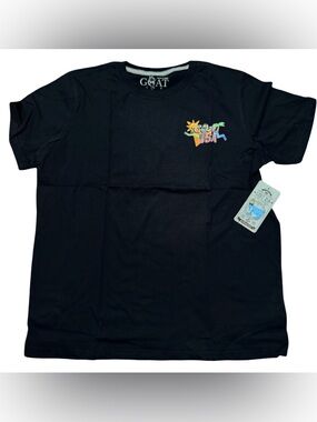 GOAT USA short Sleeve Tee with Colorful Logo on front & back BNWT YXL